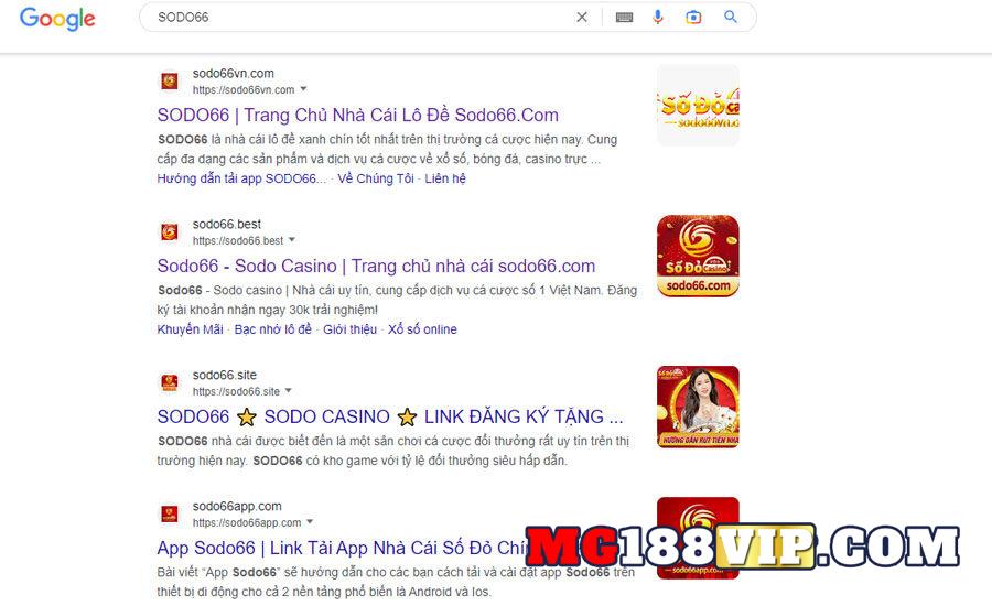 Top 10 Nhà cái Sodo66 trên Google 
