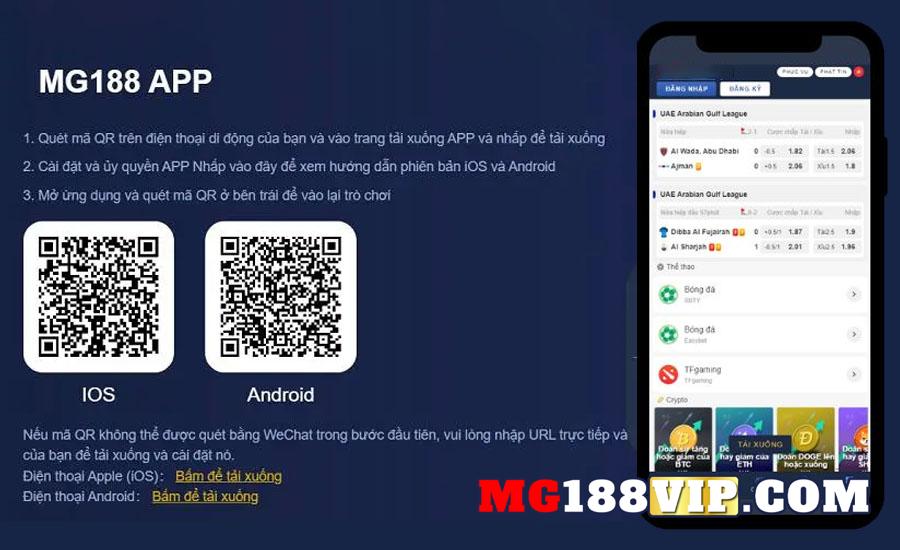 Mg188 còn cung cấp ứng dụng chơi game trên app